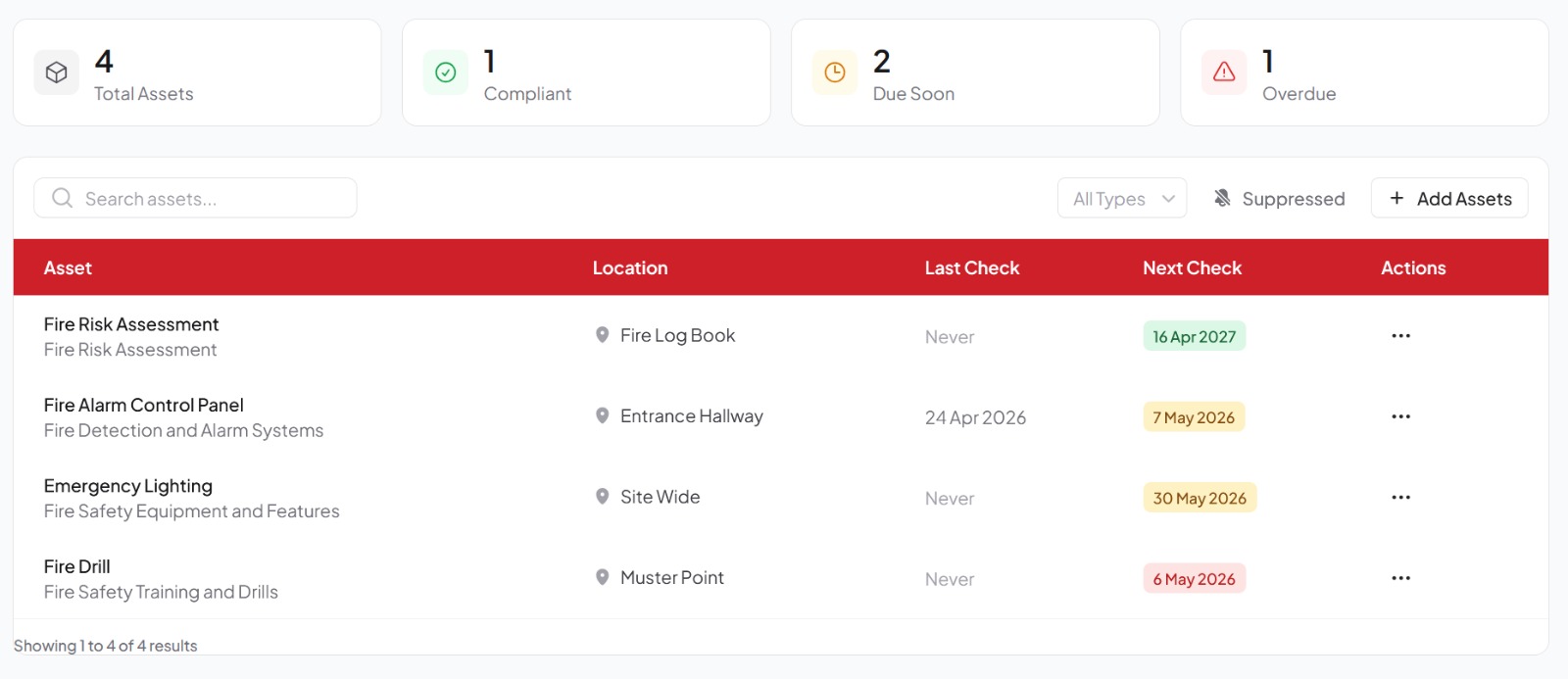 Digital fire log book in use
